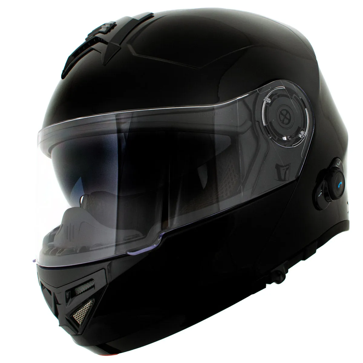 Milwaukee Helmets H7000 Glossy Black 'Mayday' Modular Motorcycle