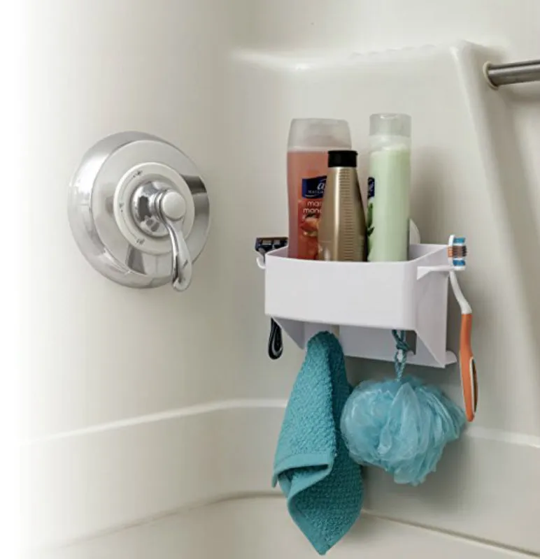 Mommy's Helper™ 12221 Safe-Er-Grip™ Tub Organizer w/ Razor Hook, White