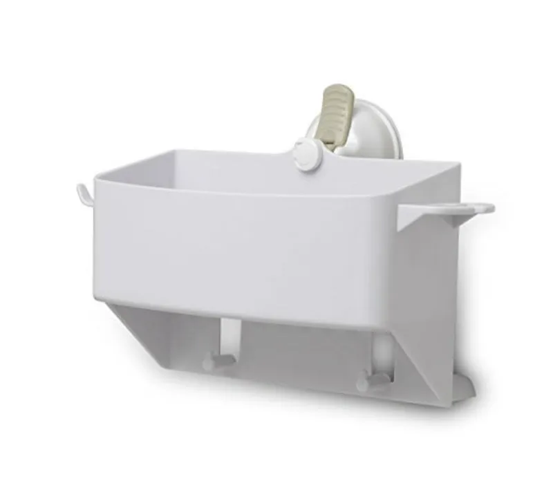 Mommy's Helper™ 12221 Safe-Er-Grip™ Tub Organizer w/ Razor Hook, White