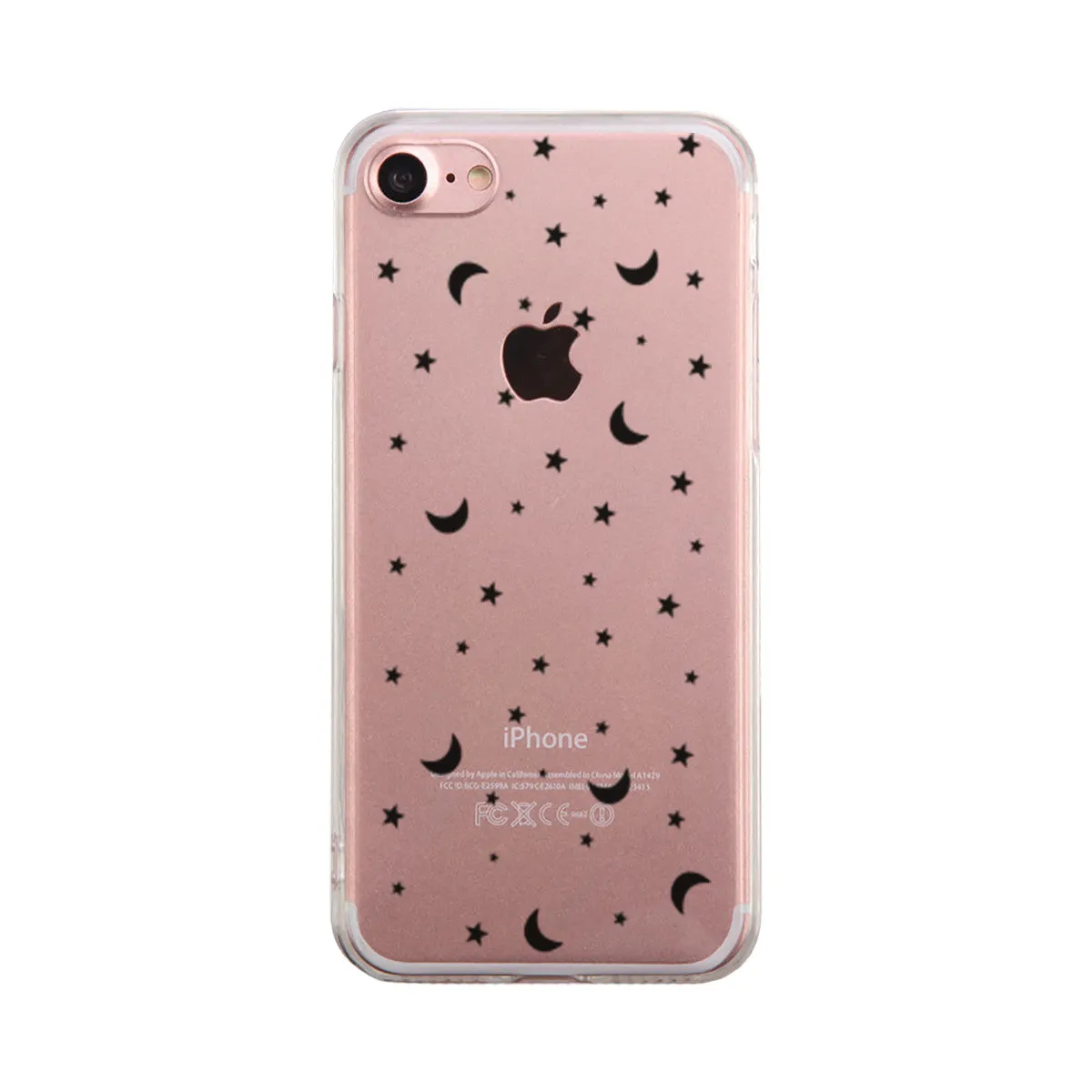 Moon And Stars Patten Phone Case Cute Clear Phonecase