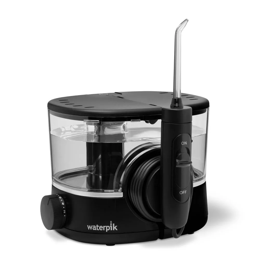 New - Waterpik ION Compact Rechargeable Cordless Countertop Water Flosser - WF-11W012-2 - Black