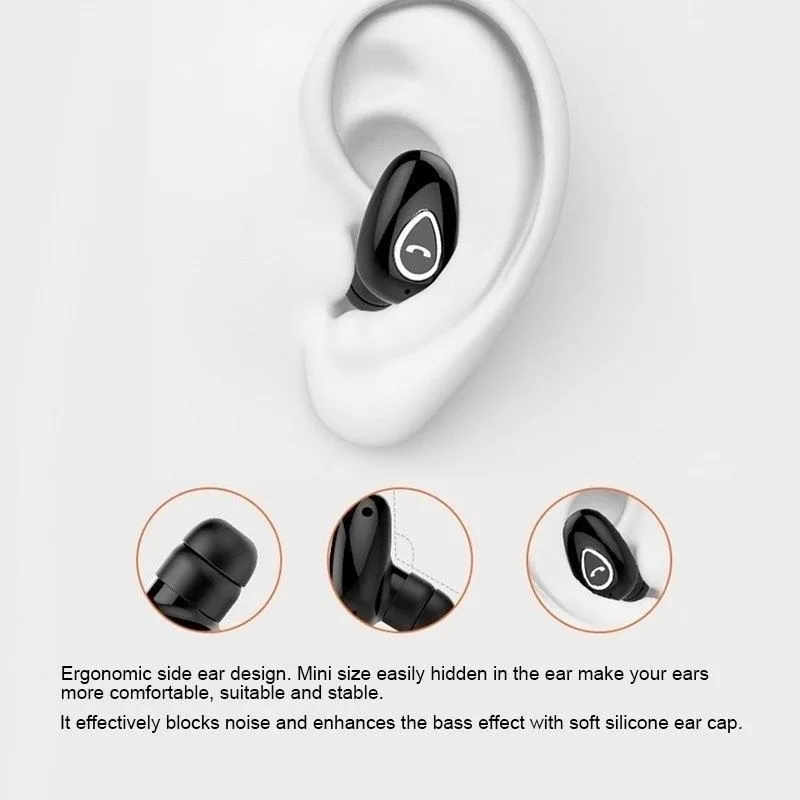 OLAF Single In Ear Bluetooth Earphones Handsfree Wireless Headphones Sport Gamer Headset With Mic Earbuds TWS IPX5 Waterproof