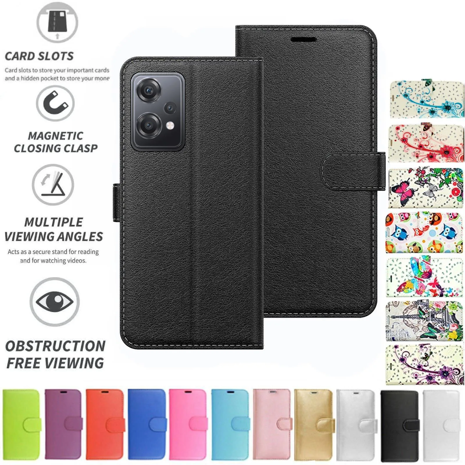 OnePlus CE2 Lite Flip Folio Book Wallet Case