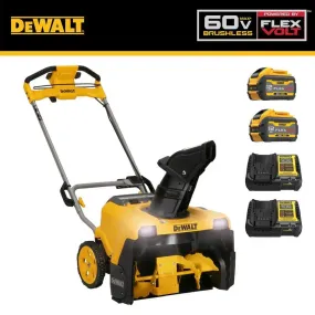 Open Box -  60-Volt 21 in. Maximum Cordless Electric Single Stage Snow Blower with Two 4.0 Ah FLEXVOLT Batteries and 2 Chargers