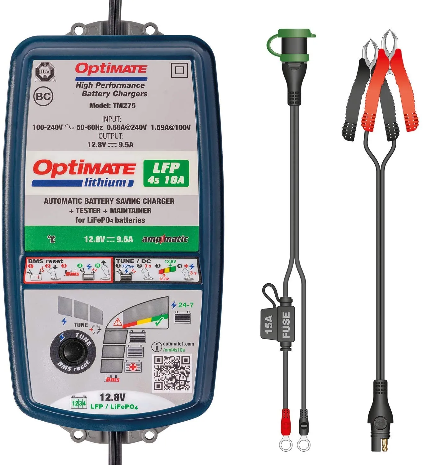 Optimate 4S Lithium 9.5a Select 12v Battery Charger / Optimiser