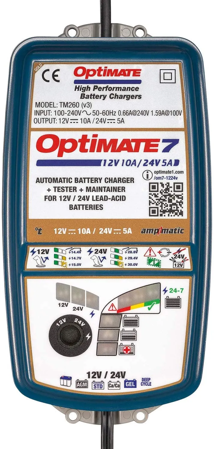 Optimate 7 12V 24V Motorcycle Battery Optimiser