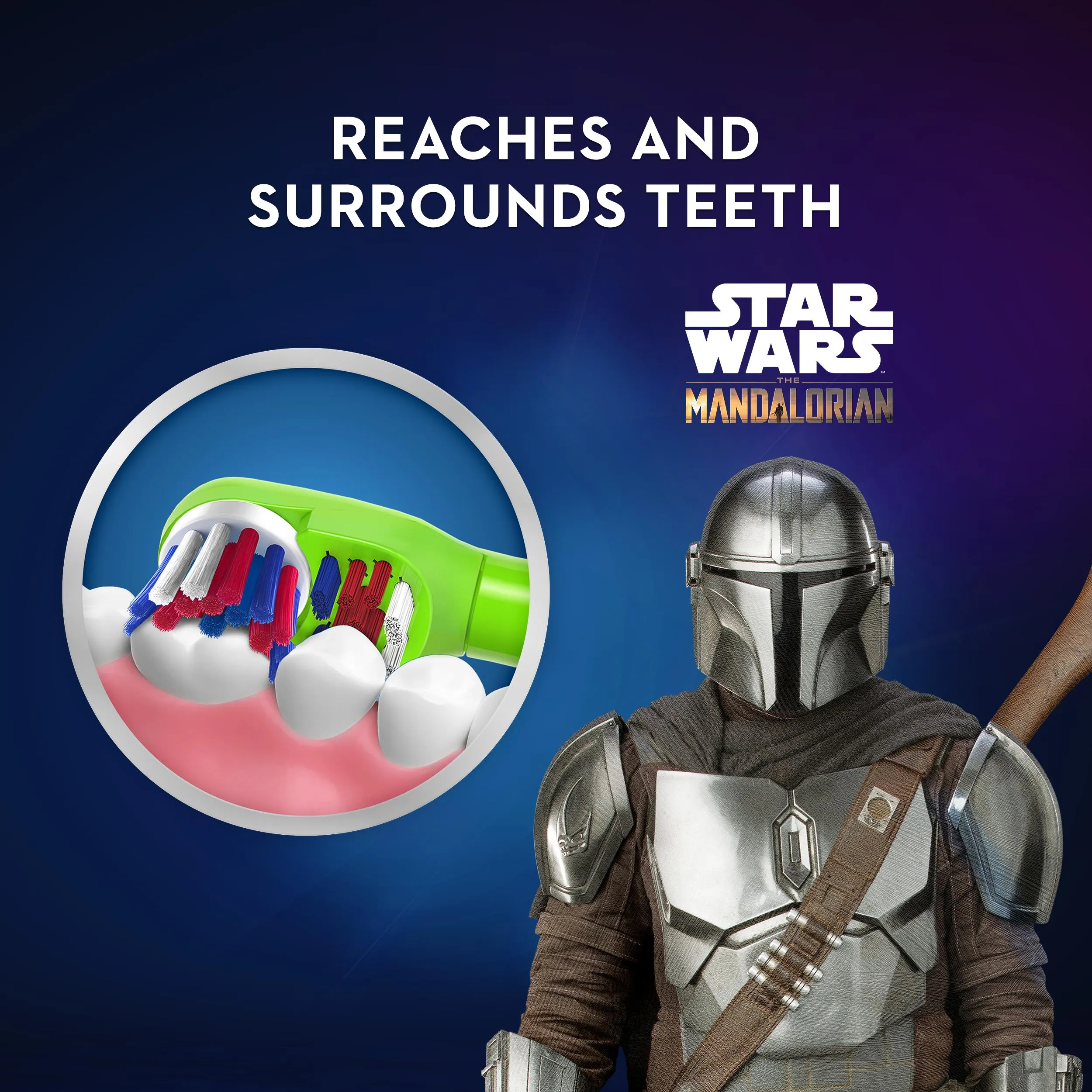 Oral-B Kid's Star Wars Mandalorian Battery Electric Toothbrush, Soft