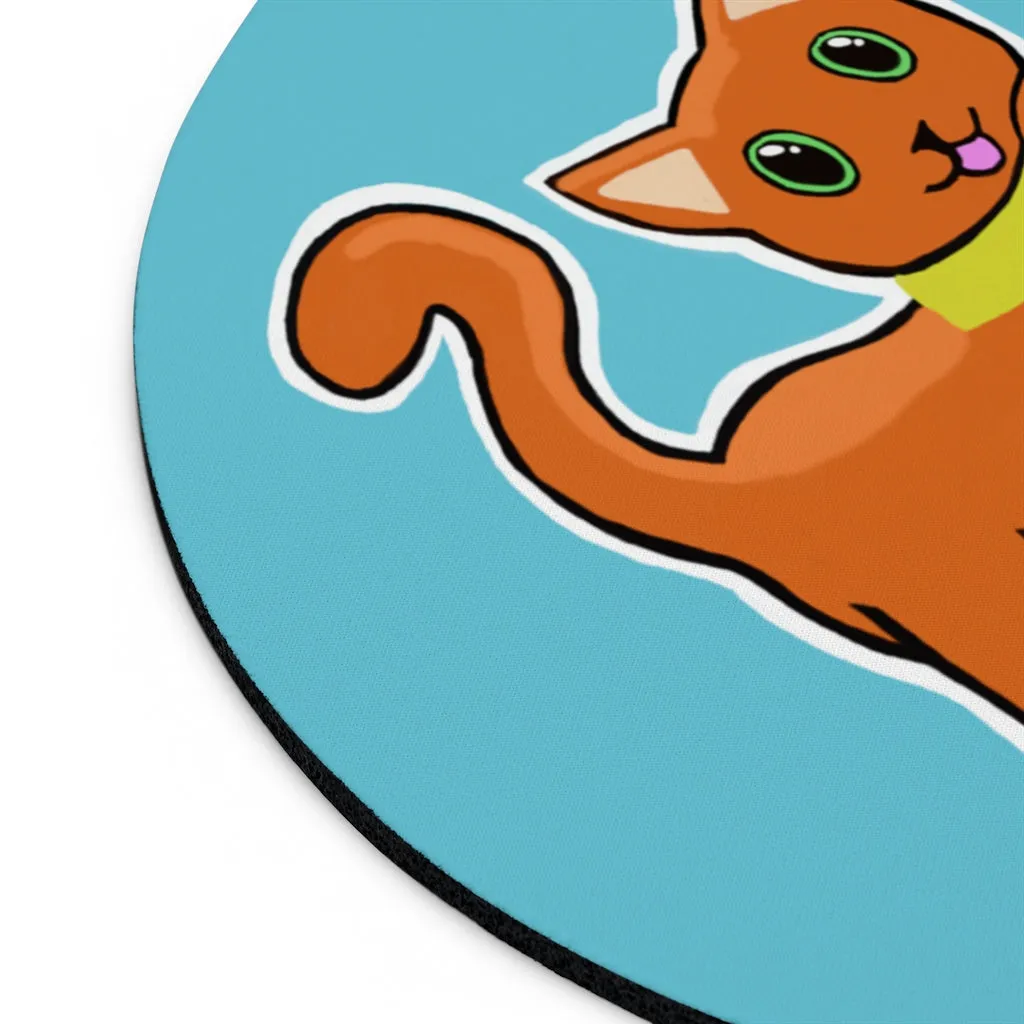 Orange Kitty Mouse Pad