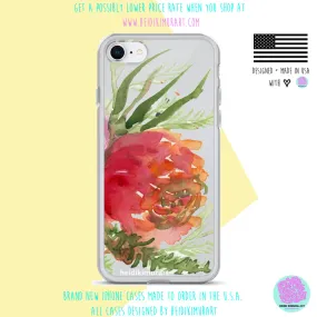 Orange Red Rose Phone Case, iPhone X | XS | XR | XS Max | 8 | 8  | 7| 7  Phone Case-Printed in USA/EU