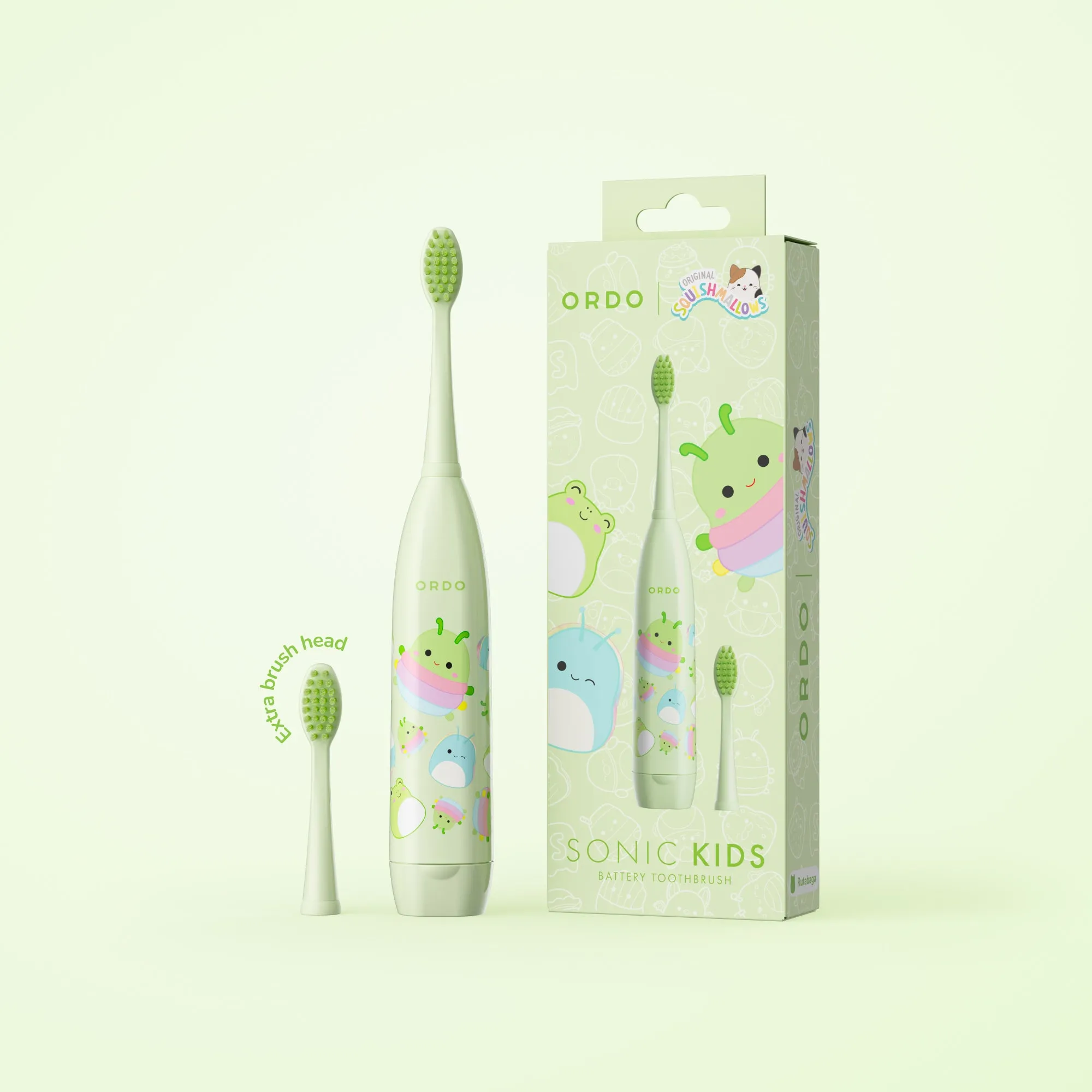 Ordo Sonic Kids Battery Toothbrush - Squishmallows Rutabaga