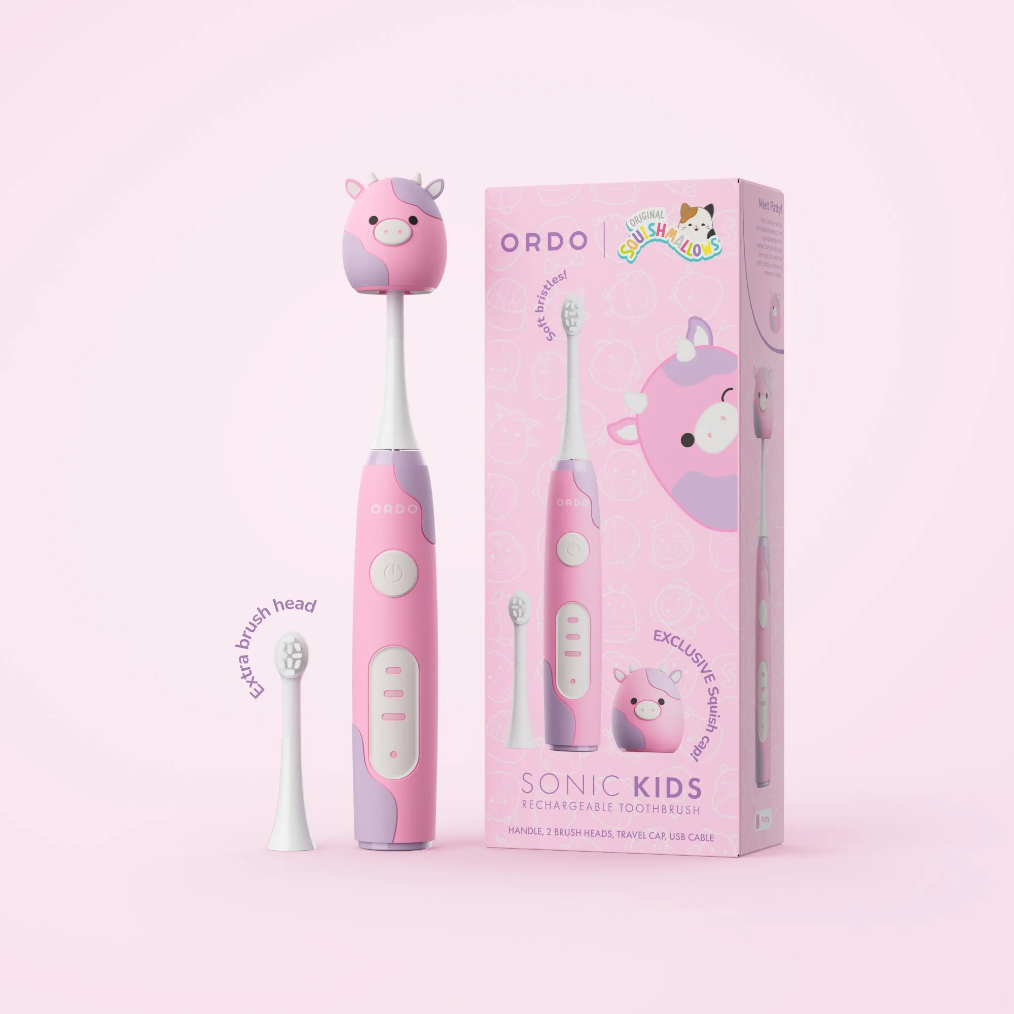 Ordo Sonic Kids Rechargeable Toothbrush - Squishmallows Patty