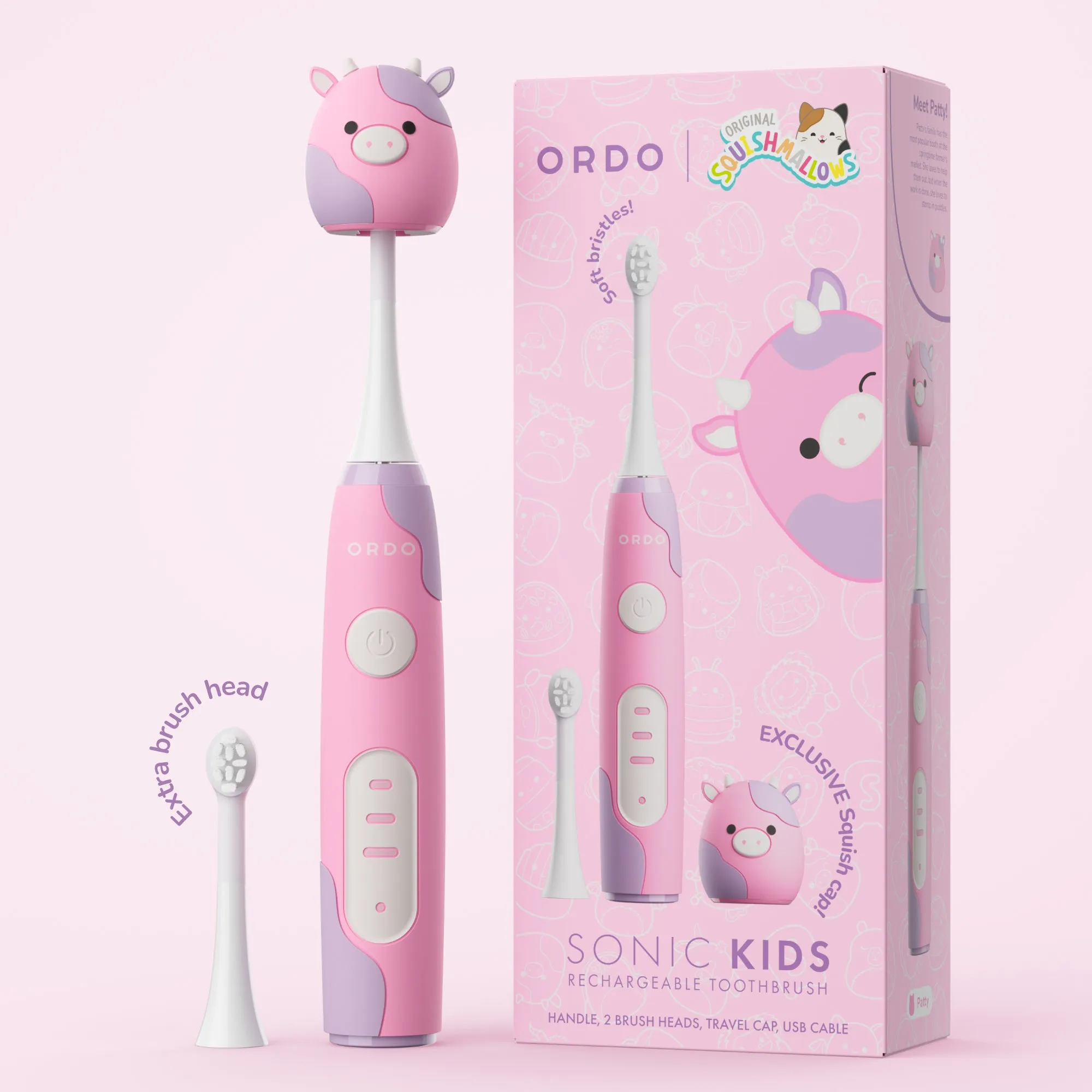 Ordo Sonic Kids Rechargeable Toothbrush - Squishmallows Patty