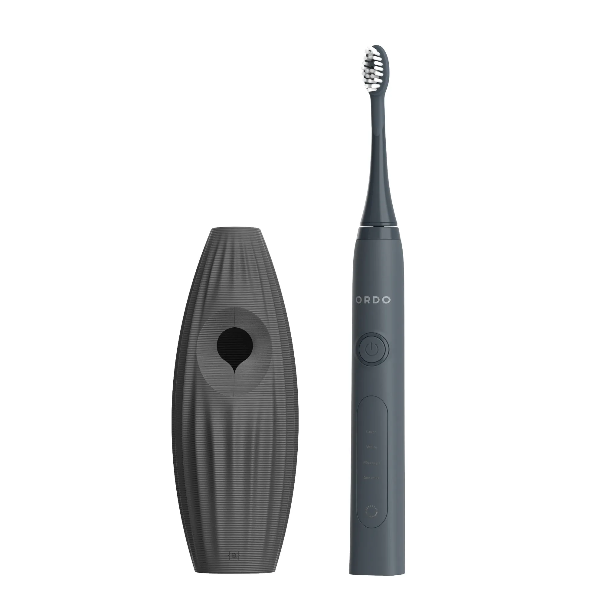 Ordo Sonic  Toothbrush & {access}ories Handle - Charcoal Curved Large Vertical