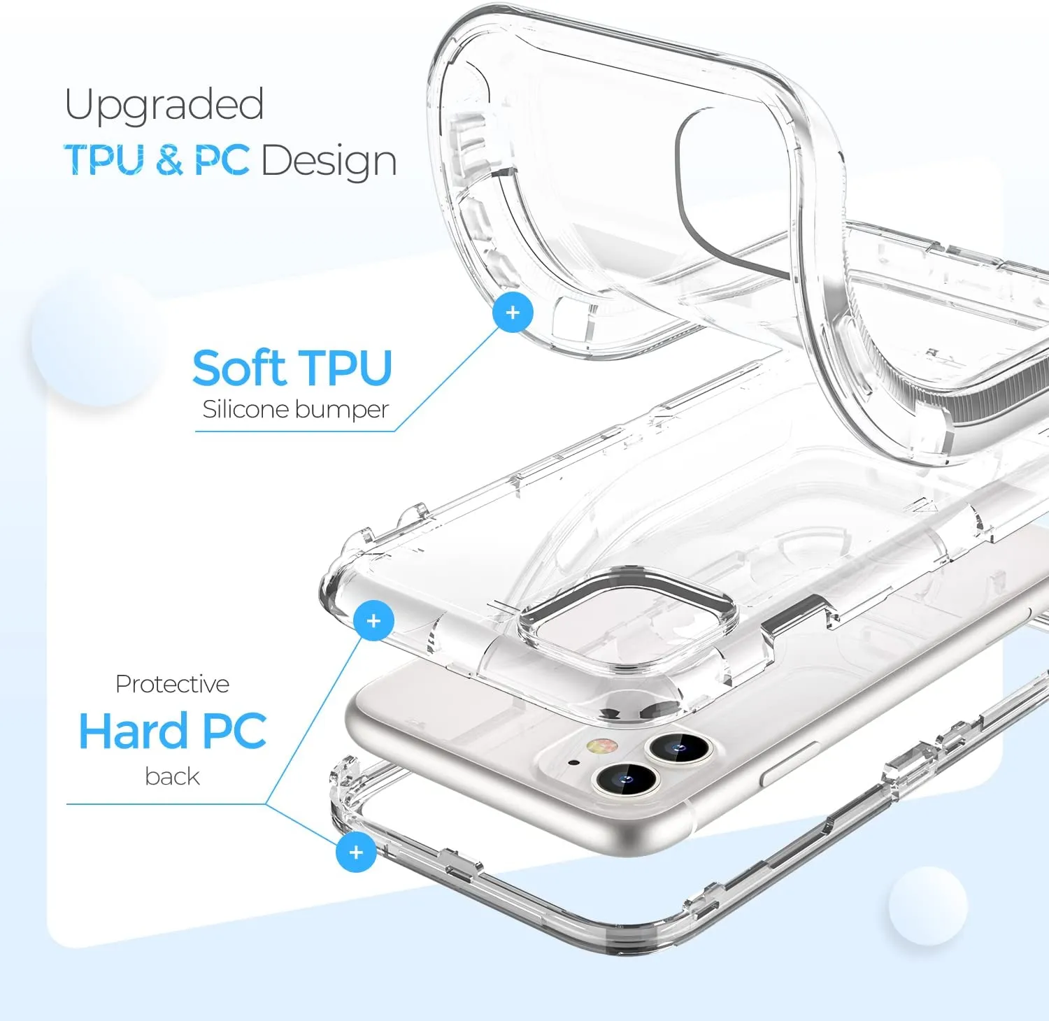 ORIbox Case Compatible iPhone 11 Case, Anti-Fall clear case