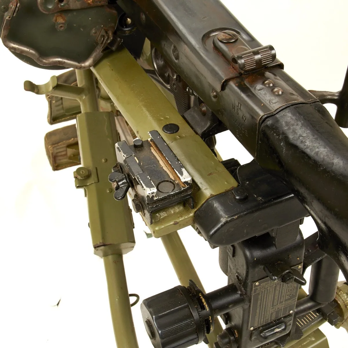 Original German WWII MG 42 Display Machine Gun with Lafette Mount- Marked ar