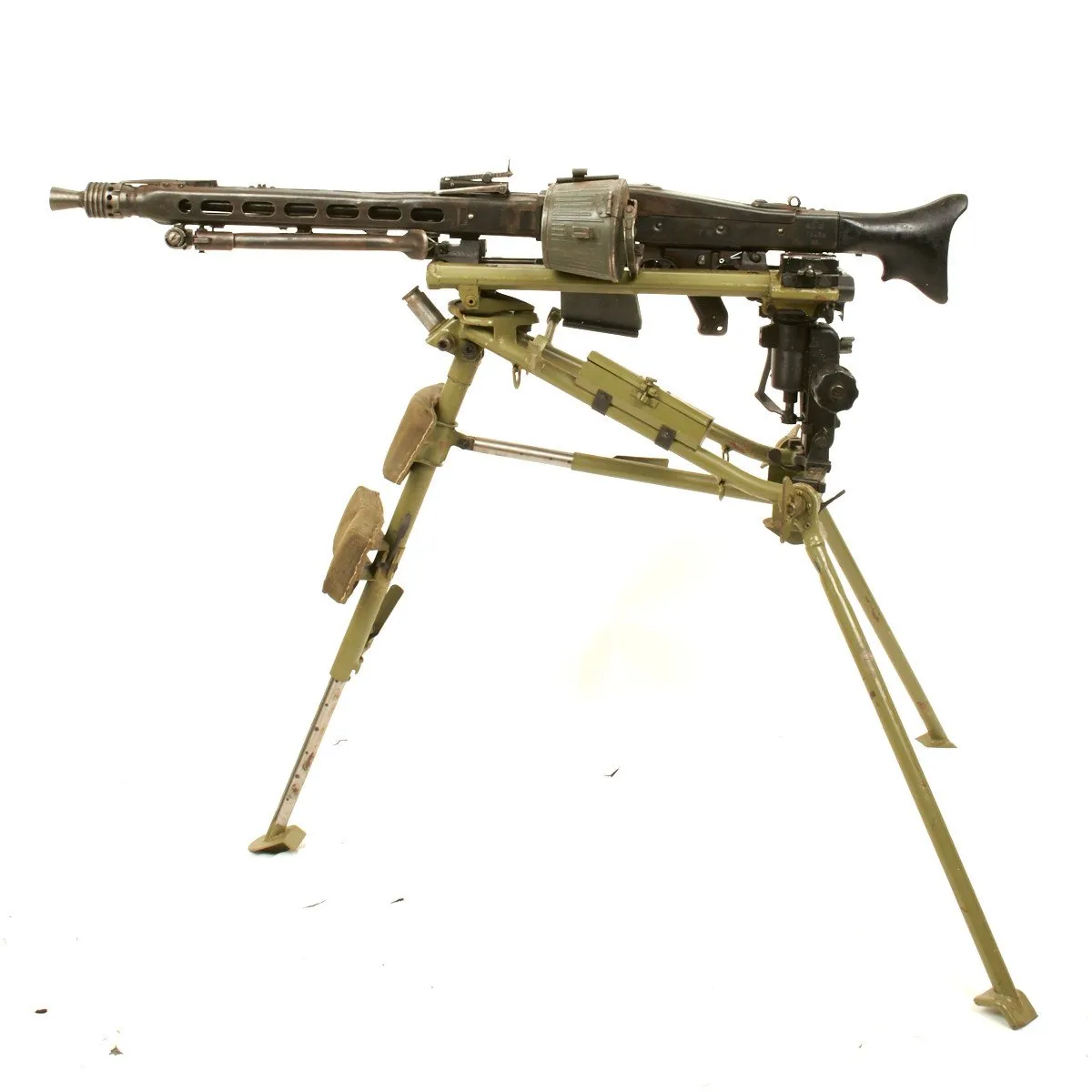 Original German WWII MG 42 Display Machine Gun with Lafette Mount- Marked ar