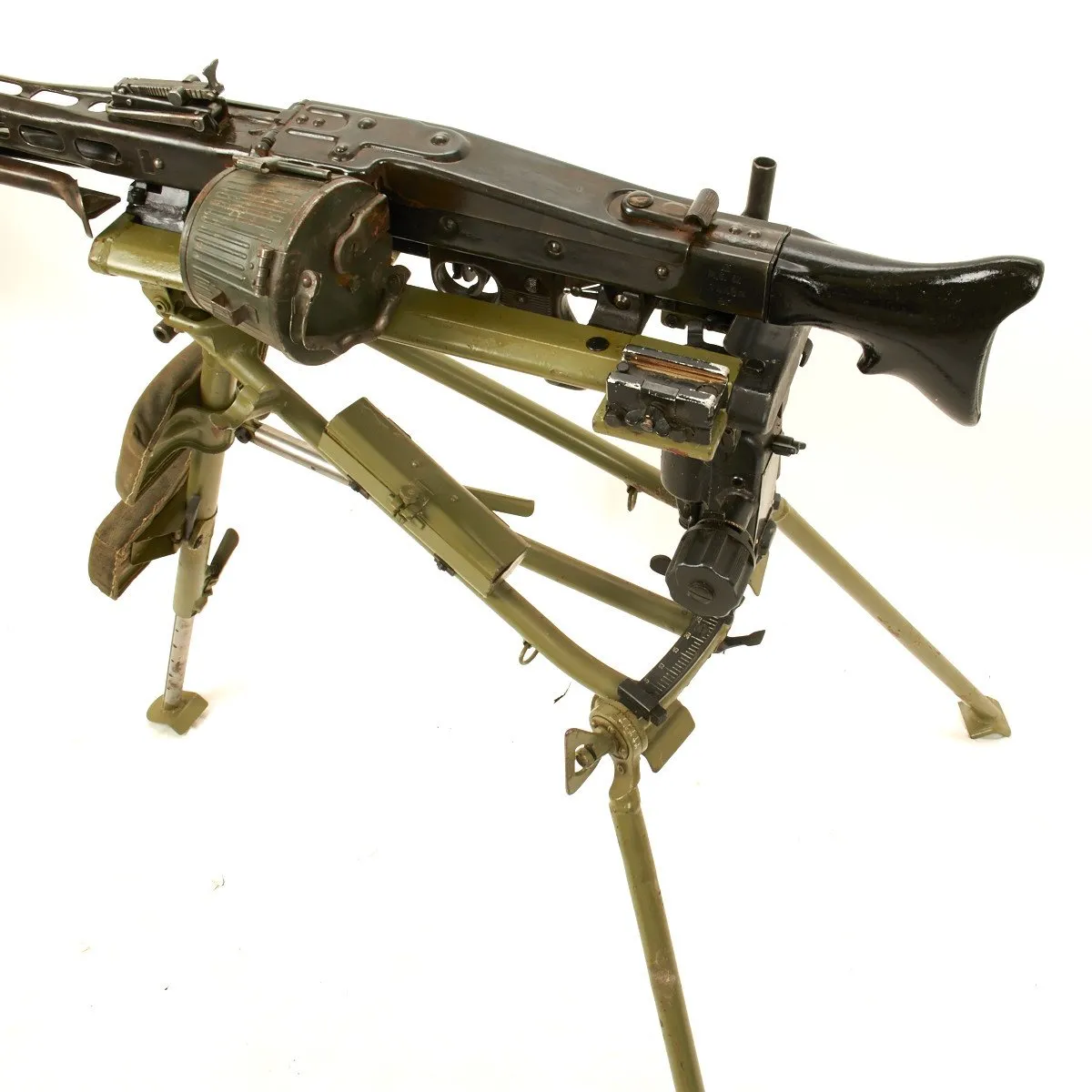 Original German WWII MG 42 Display Machine Gun with Lafette Mount- Marked ar