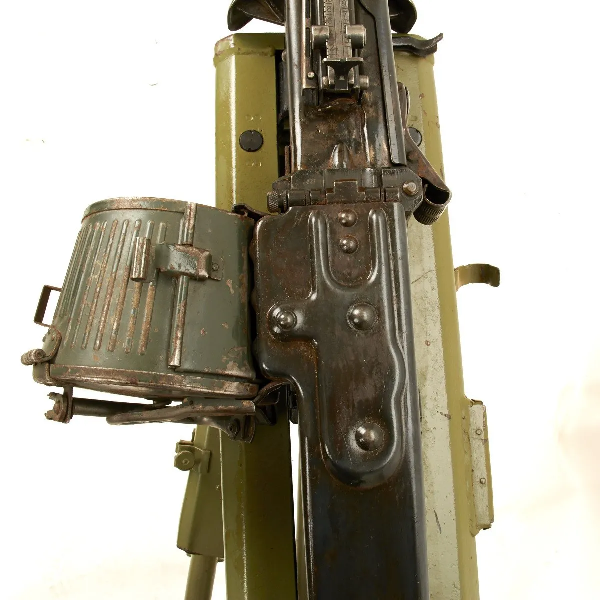 Original German WWII MG 42 Display Machine Gun with Lafette Mount- Marked ar