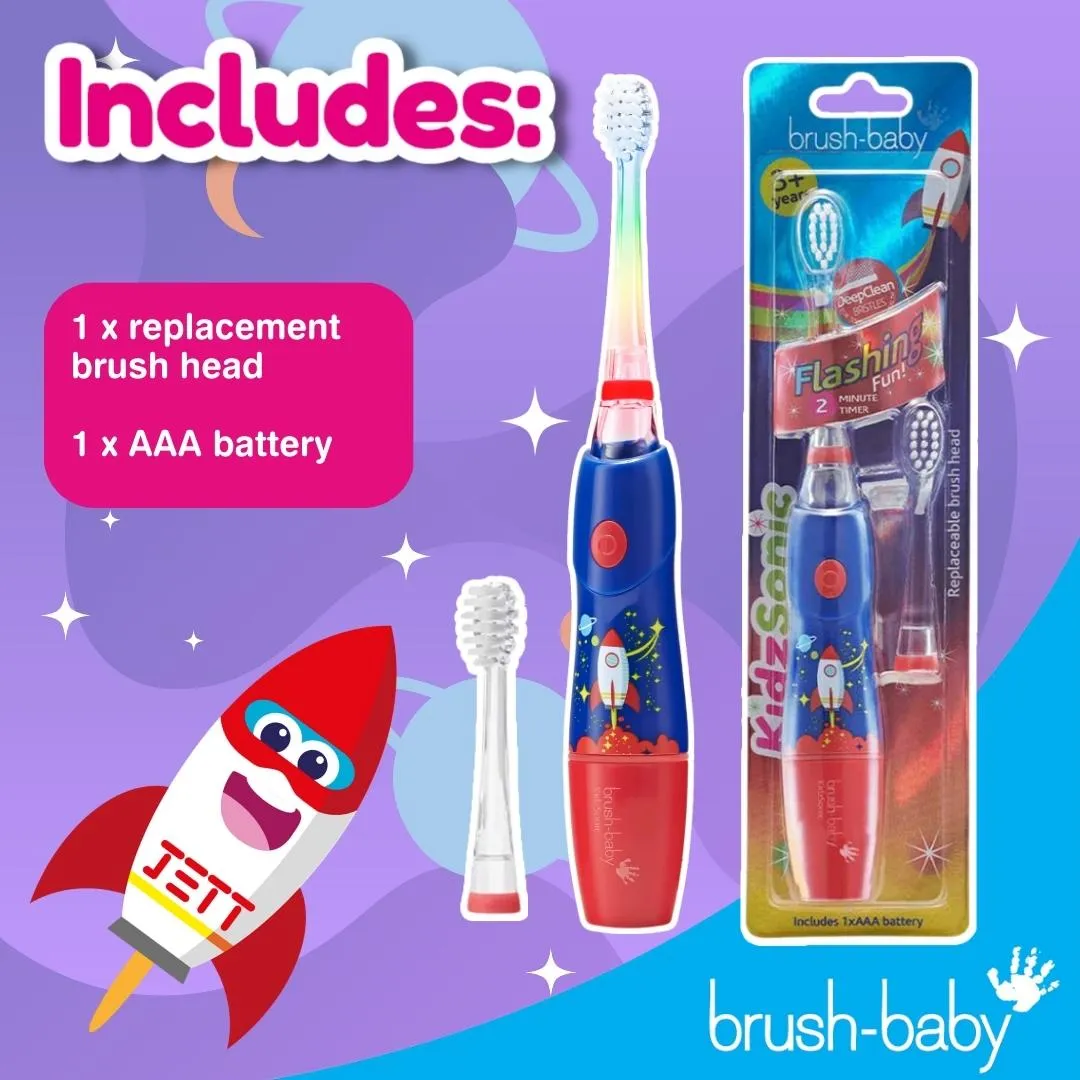 Pack of 2 KidzSonic® Rocket Kids Electric Toothbrush (3  years)