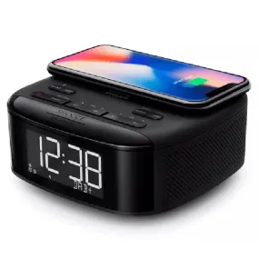 Philips TAR7705 Bluetooth Alarm Clock Radio with Wireless Phone Qi Charger