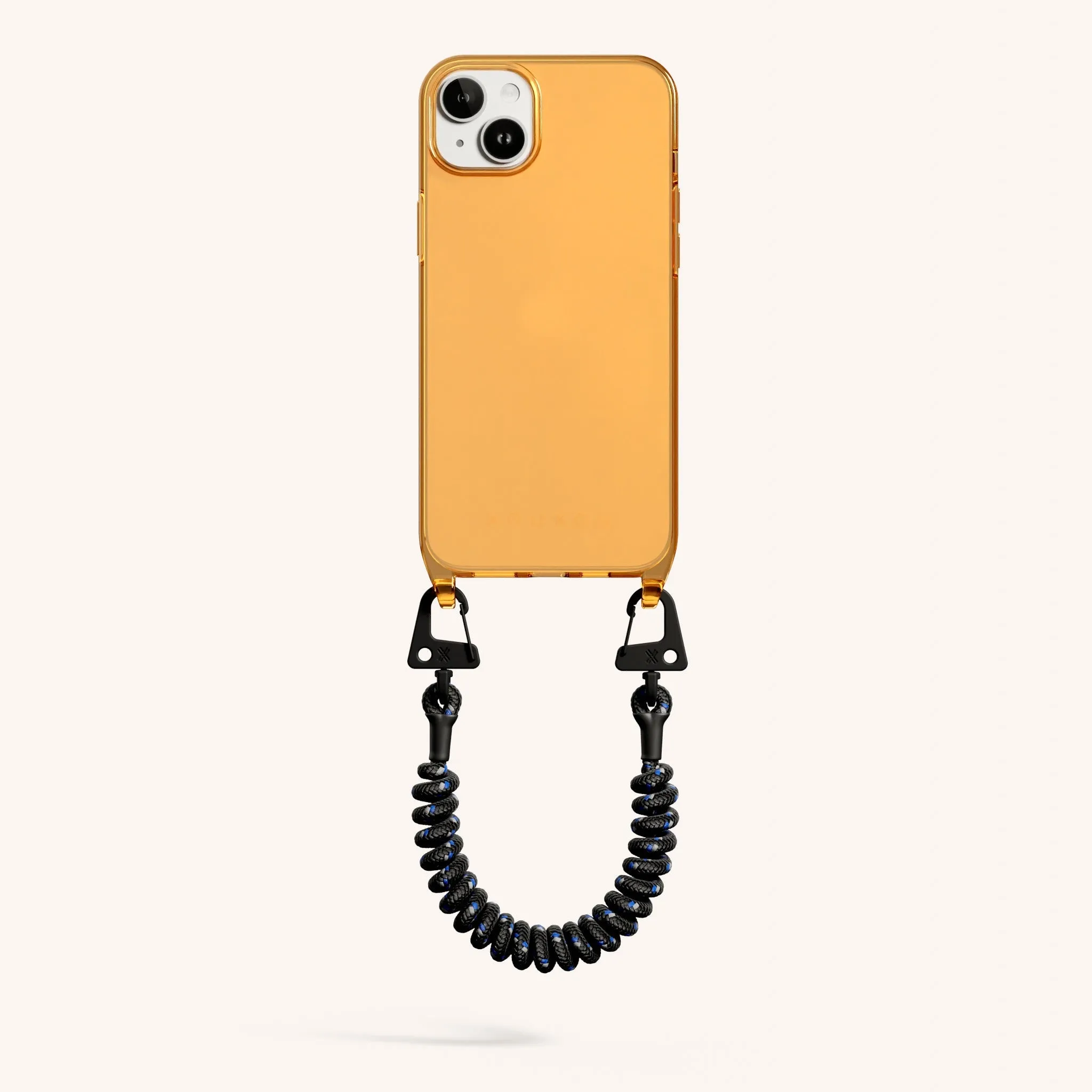 Phone Case with Spiral Rope in Mel Clear   Black