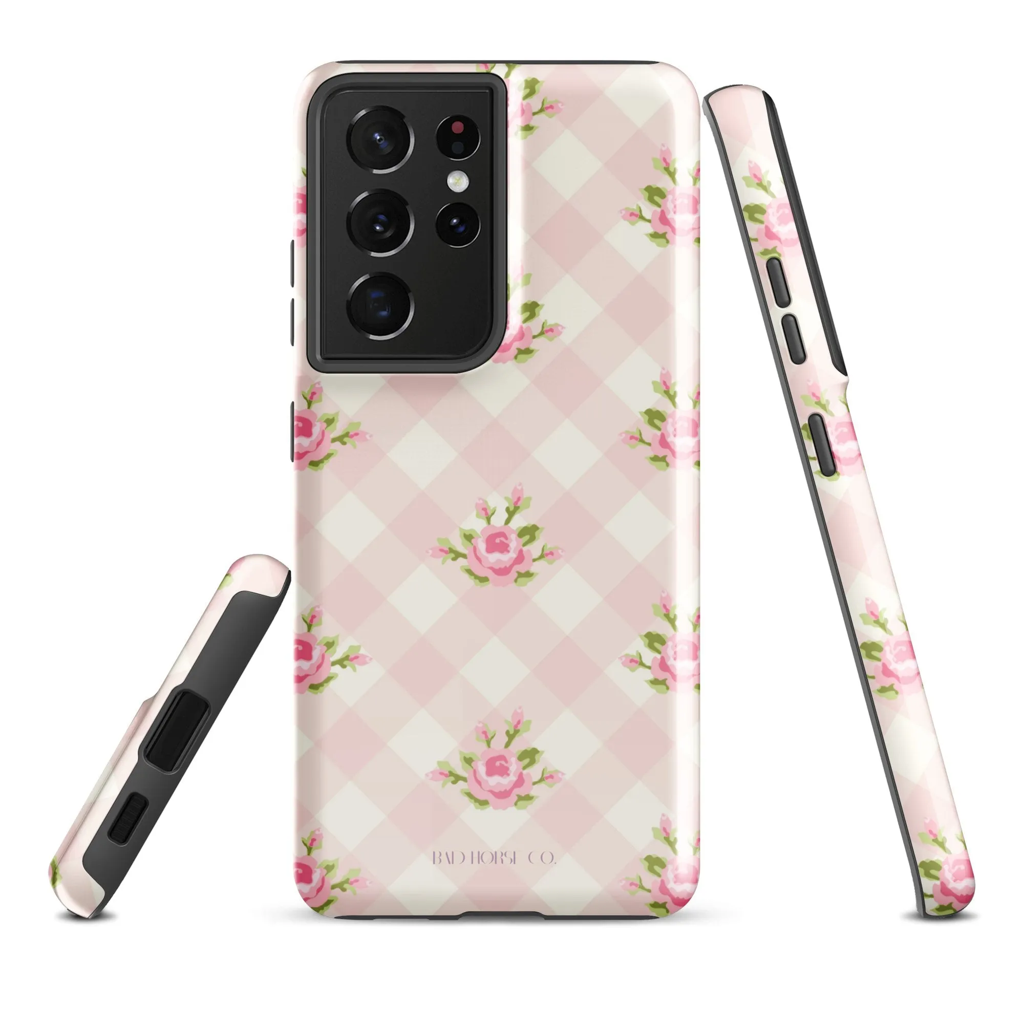 Pink Gingham Rose - Samsung® Tough Case