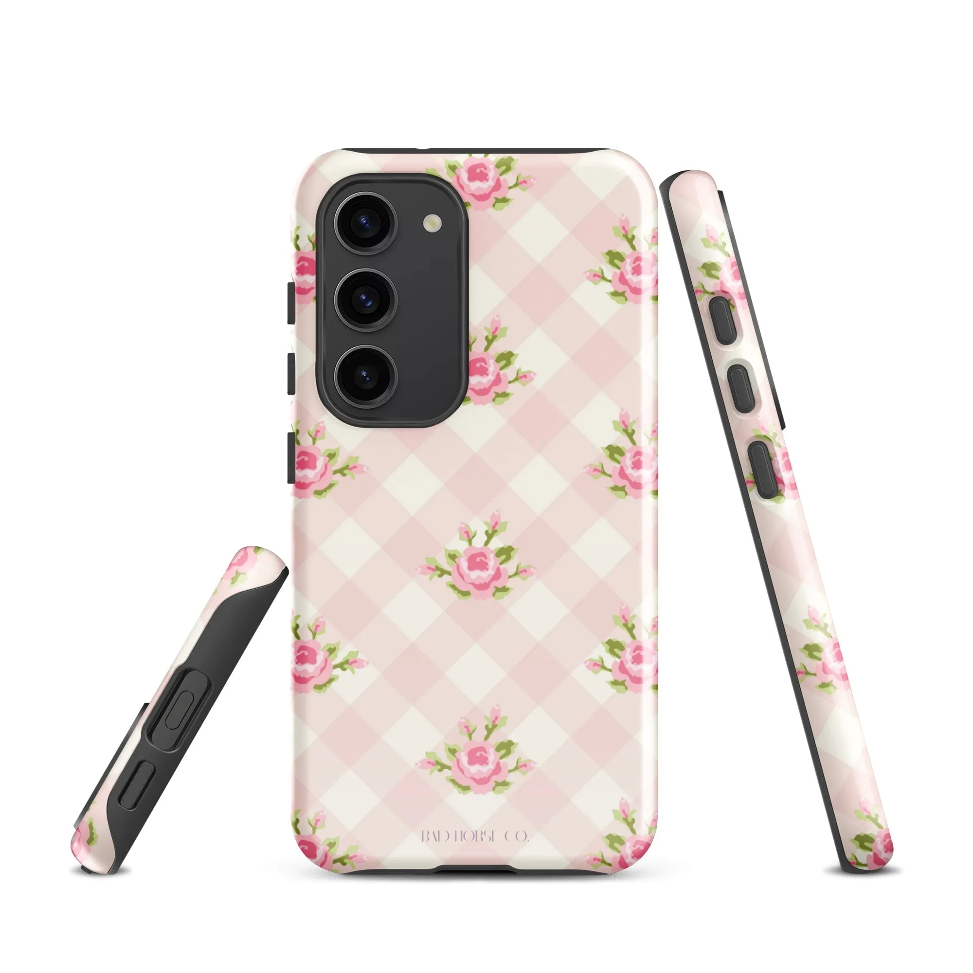 Pink Gingham Rose - Samsung® Tough Case