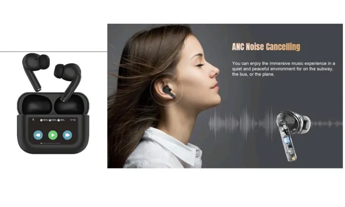 Polaroid Active Noise Cancelling with Full Touch LCD Screen