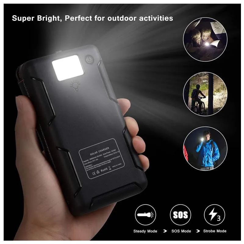 Portable Solar Powered Powerbank With 4 Solar Panels -Jg306