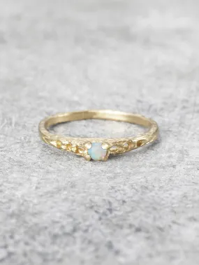 Precious Opal Pinkie Ring