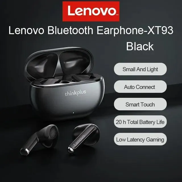 Premium Wireless Bluetooth Headset by Lenovo: In-Ear, Noise-Canceling