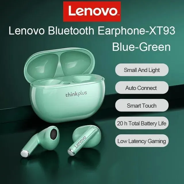 Premium Wireless Bluetooth Headset by Lenovo: In-Ear, Noise-Canceling