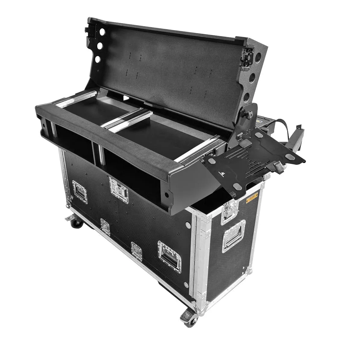 ProX XZF-WAVESLV1X2 6U For WAVES eMotion LV1 Live Mixer Flip-Ready Hydraulic Console Easy Retracting Lifting Case with 2x 3U Rack Space by ZCASE