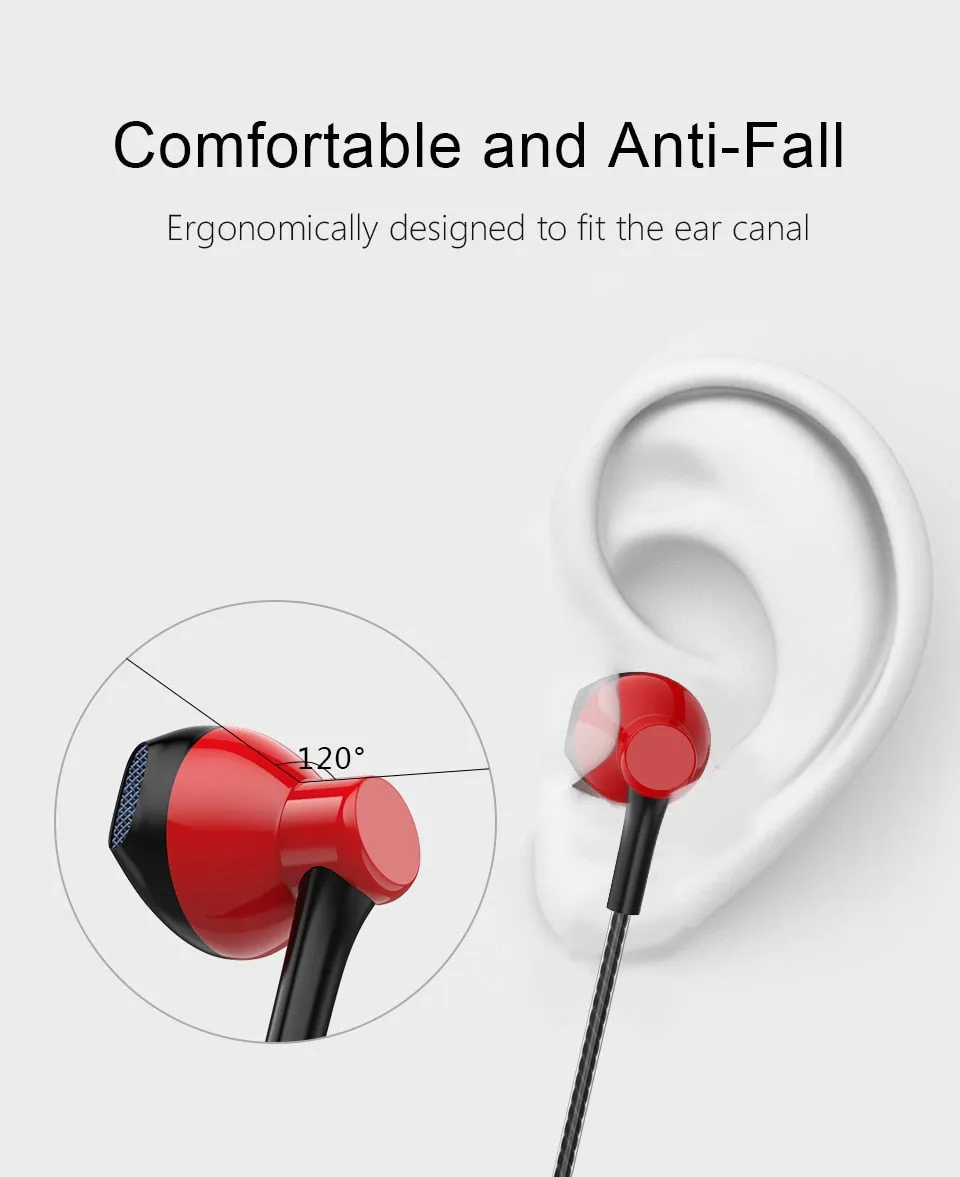 PTM P7 Stereo Bass Earphones with Microphone for Samsung, Xiaomi, Huawei, Iphone, etc