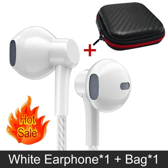 PTM P7 Stereo Bass Earphones with Microphone for Samsung, Xiaomi, Huawei, Iphone, etc