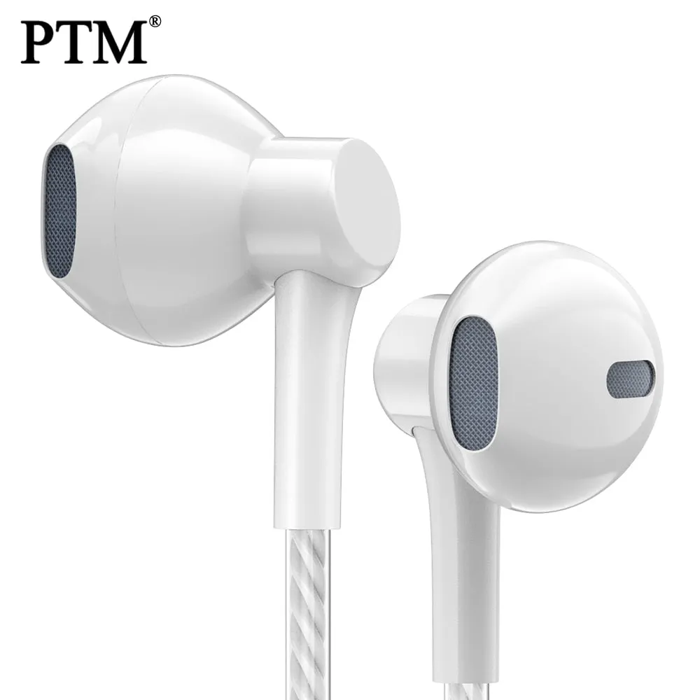 PTM P7 Stereo Bass Earphones with Microphone for Samsung, Xiaomi, Huawei, Iphone, etc