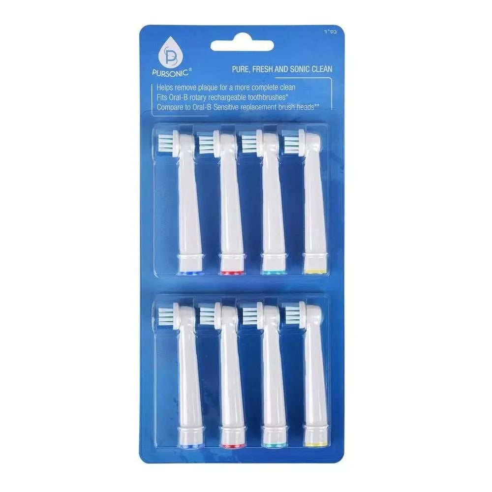 Pursonic Power Sensitive Oral-B Replacement Brush Heads - 8 Ct