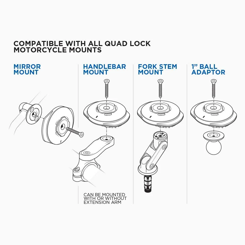 Quad Lock Weatherproof Wireless Charging Head