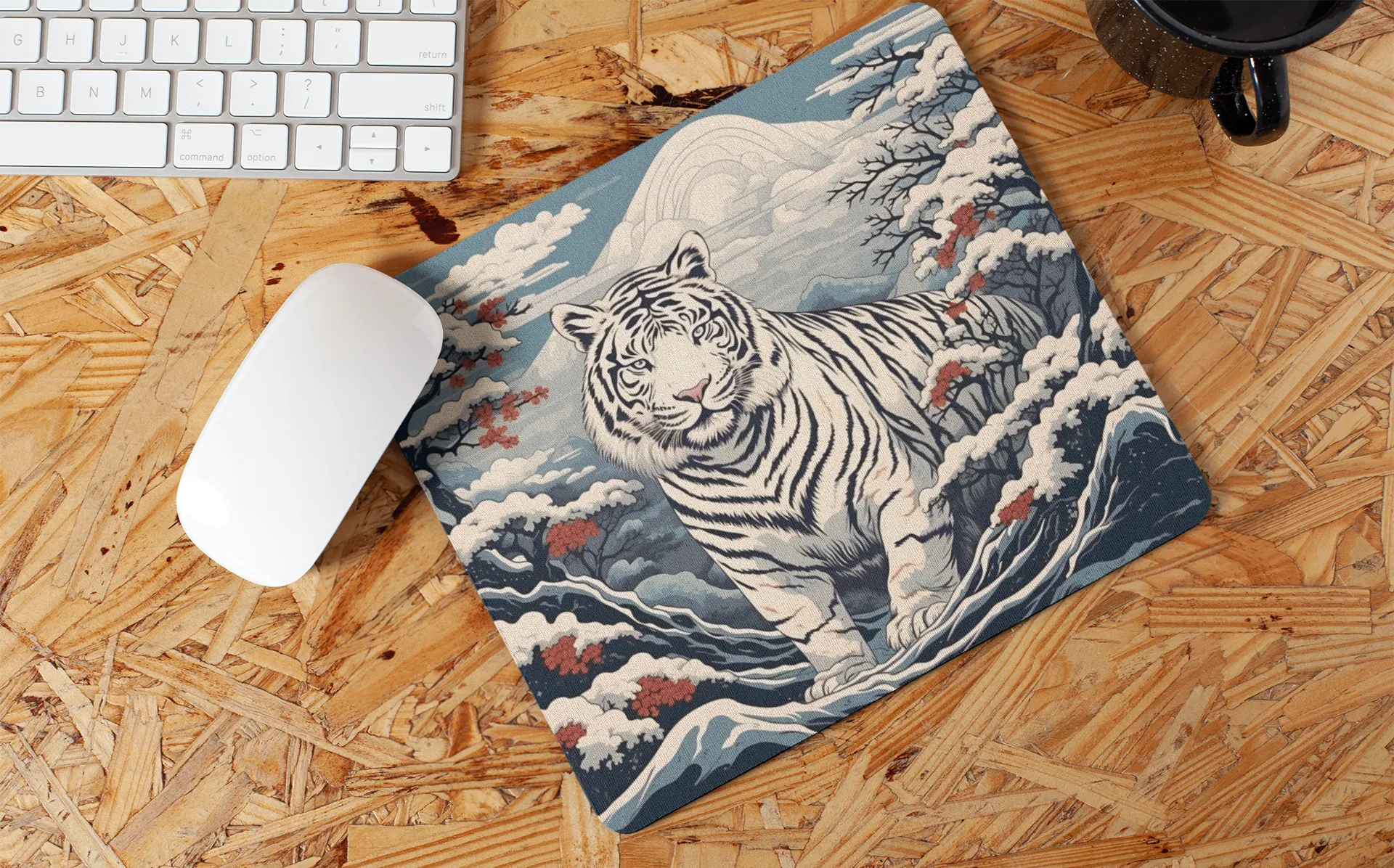 "Snow Tiger" Mouse Pad