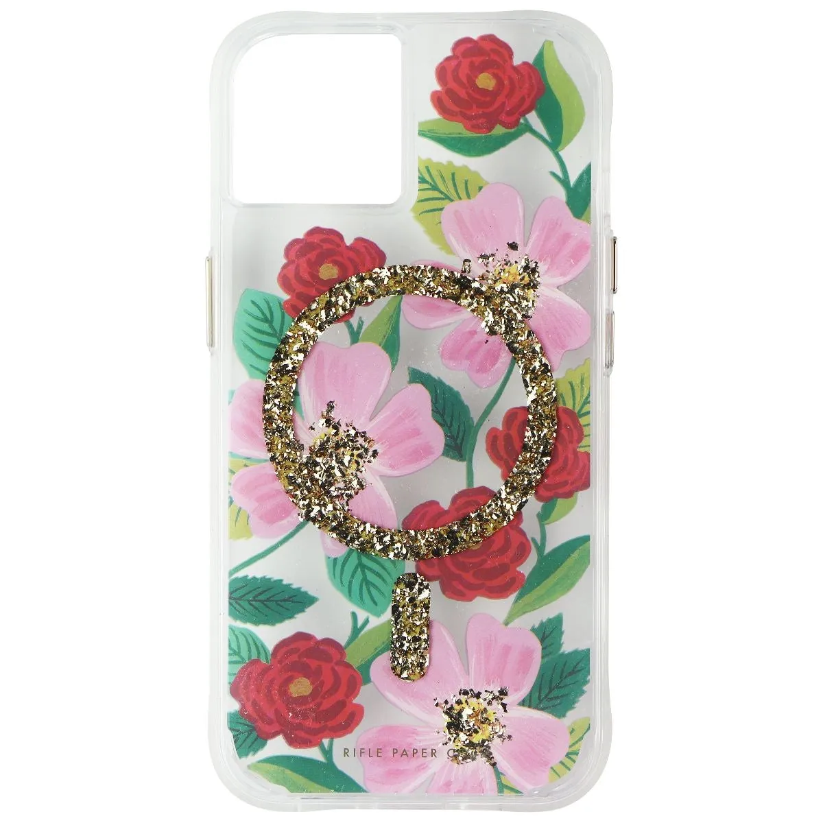 Rifle Paper Co. Series Case for MagSafe for iPhone 14 - Rose Garden/Gold