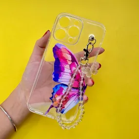 RosyWings Transparent Pearlfly Fall Chain Phone Cover