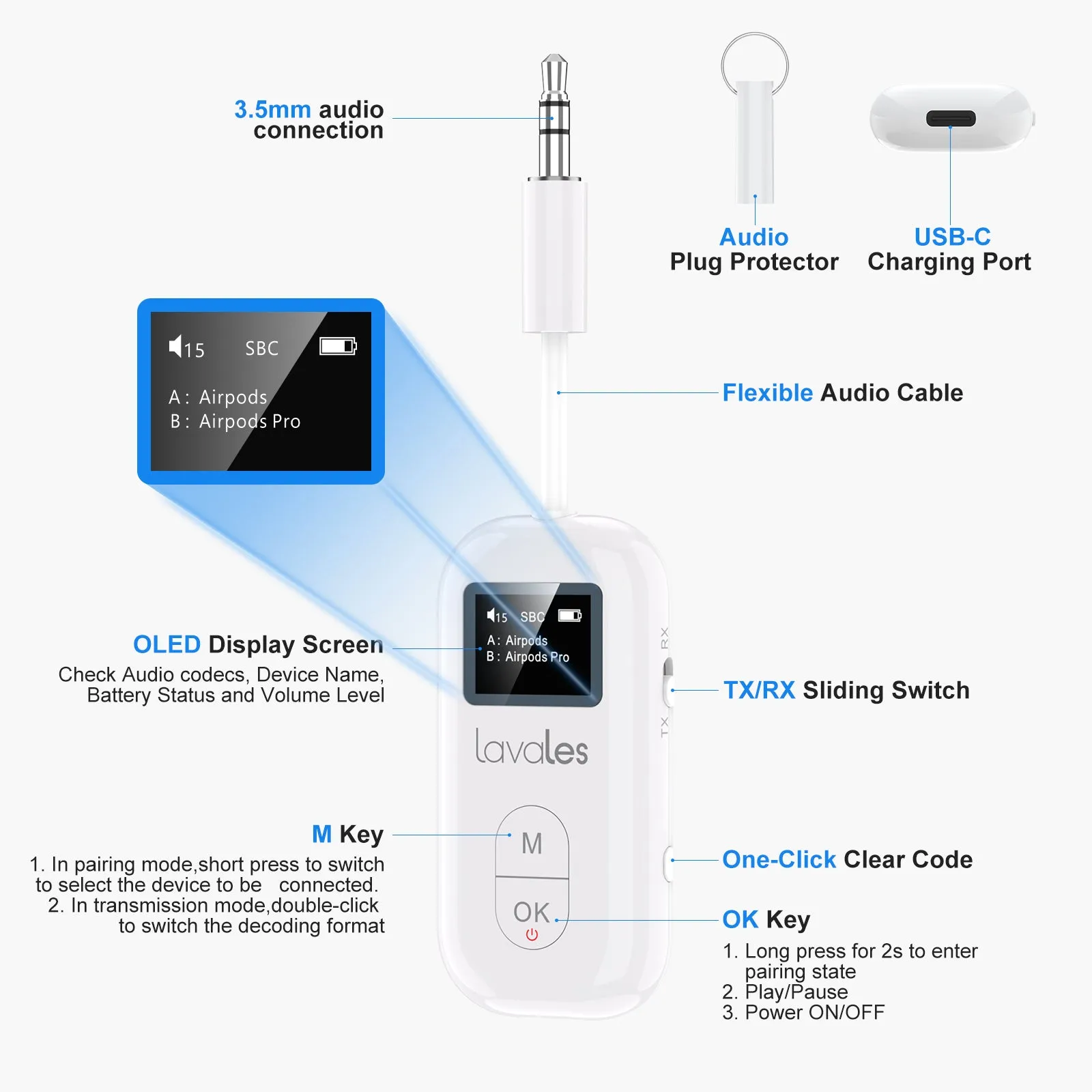 RT6013 Safefly Pro  Dual BluetoothTransmitter & Receiver