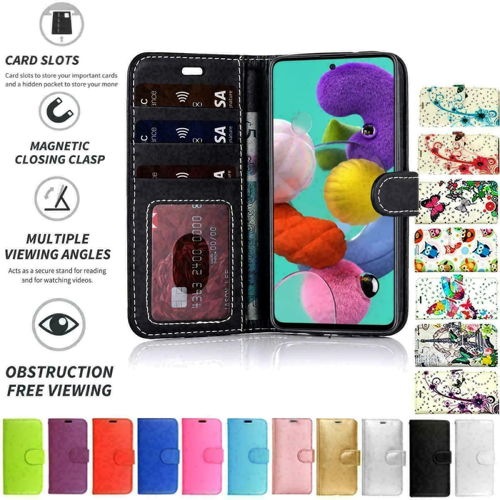 Samsung Galaxy A02 Flip Folio Book Wallet Case