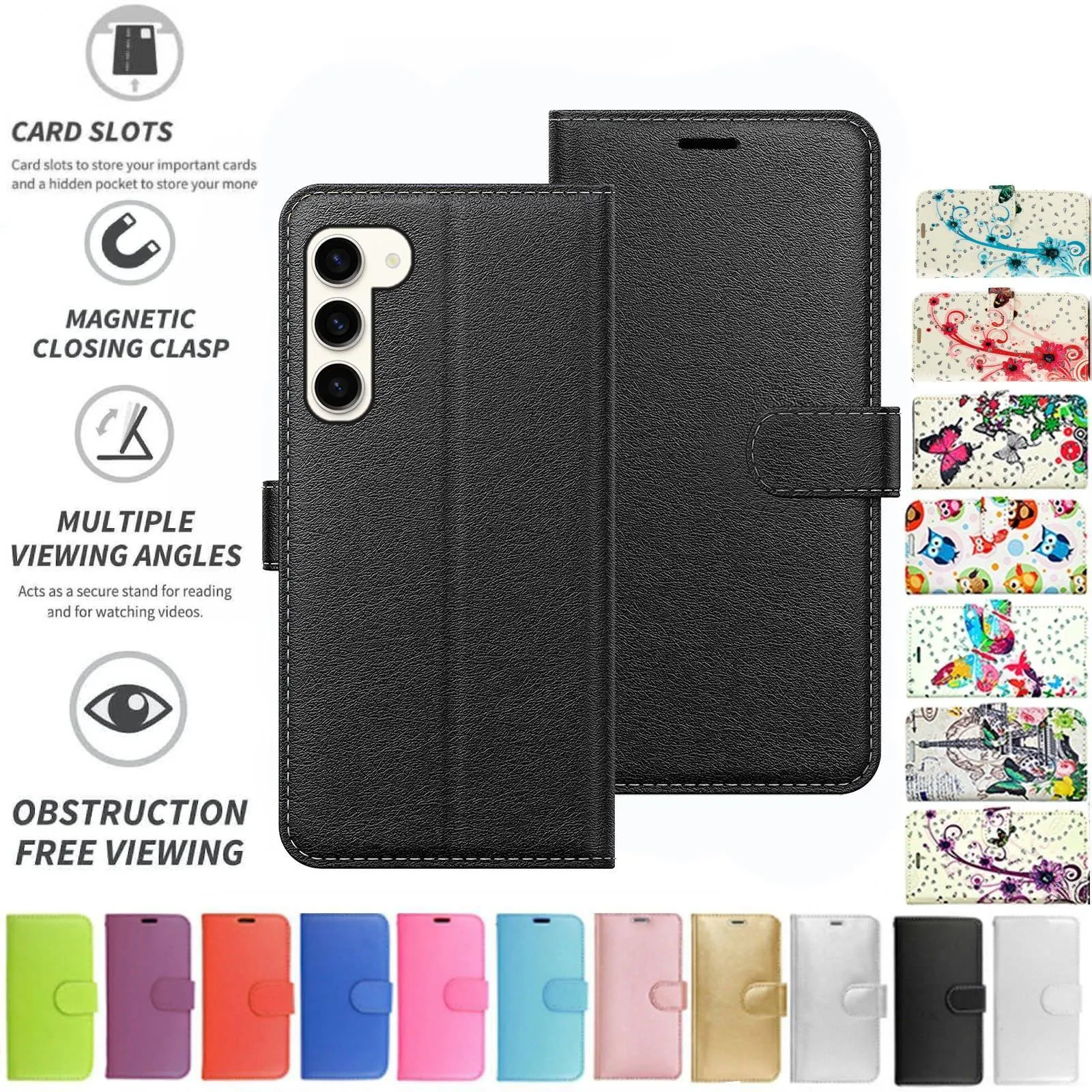 Samsung Galaxy S23  Flip Folio Book Wallet Case