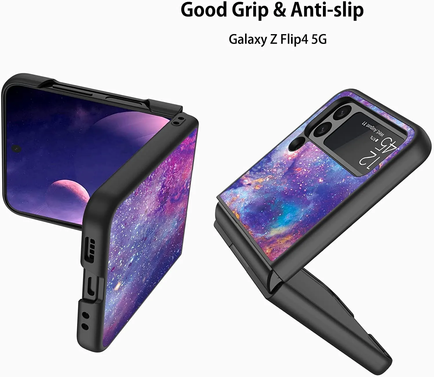 Samsung Galaxy Z Flip 4 5G Case Hard PC Cover Purple/Black