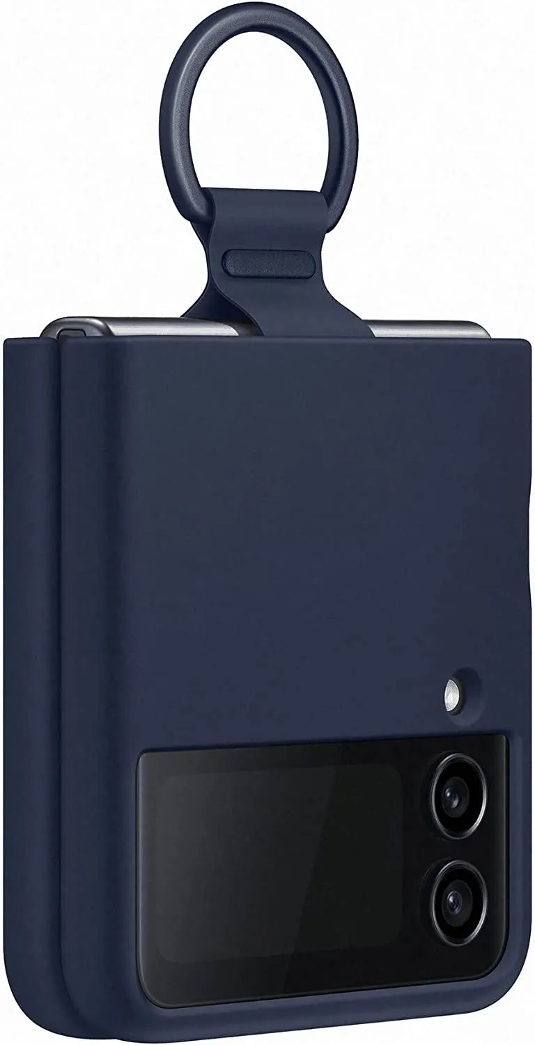 Samsung Galaxy Z Flip 4 Silicone Cover with Navy Blue - EF-PF721TNEGWW