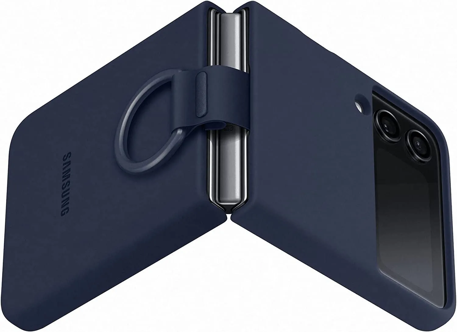 Samsung Galaxy Z Flip 4 Silicone Cover with Navy Blue - EF-PF721TNEGWW