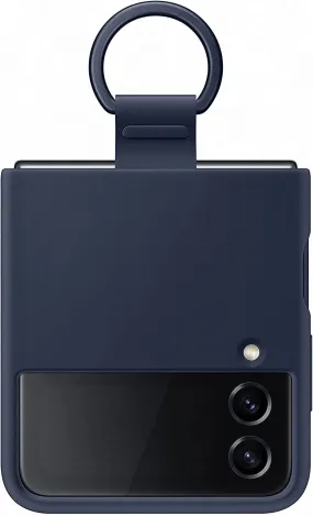 Samsung Galaxy Z Flip 4 Silicone Cover with Navy Blue - EF-PF721TNEGWW