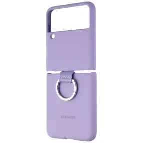 Samsung Silicone Protective Cover with Ring for Galaxy Z Flip3 5G - Lavender