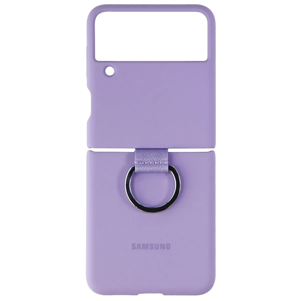 Samsung Silicone Protective Cover with Ring for Galaxy Z Flip3 5G - Lavender